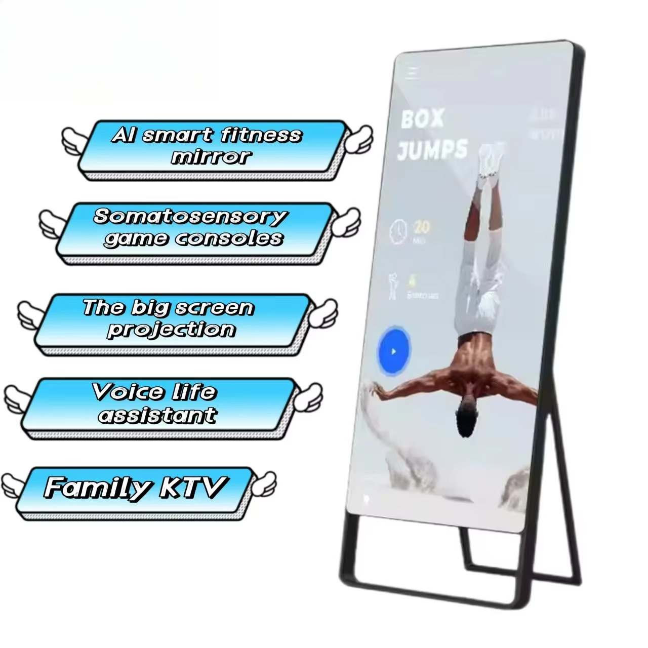 Home Gym Rubber Flooring - Espelho de treinamento pessoal piso de