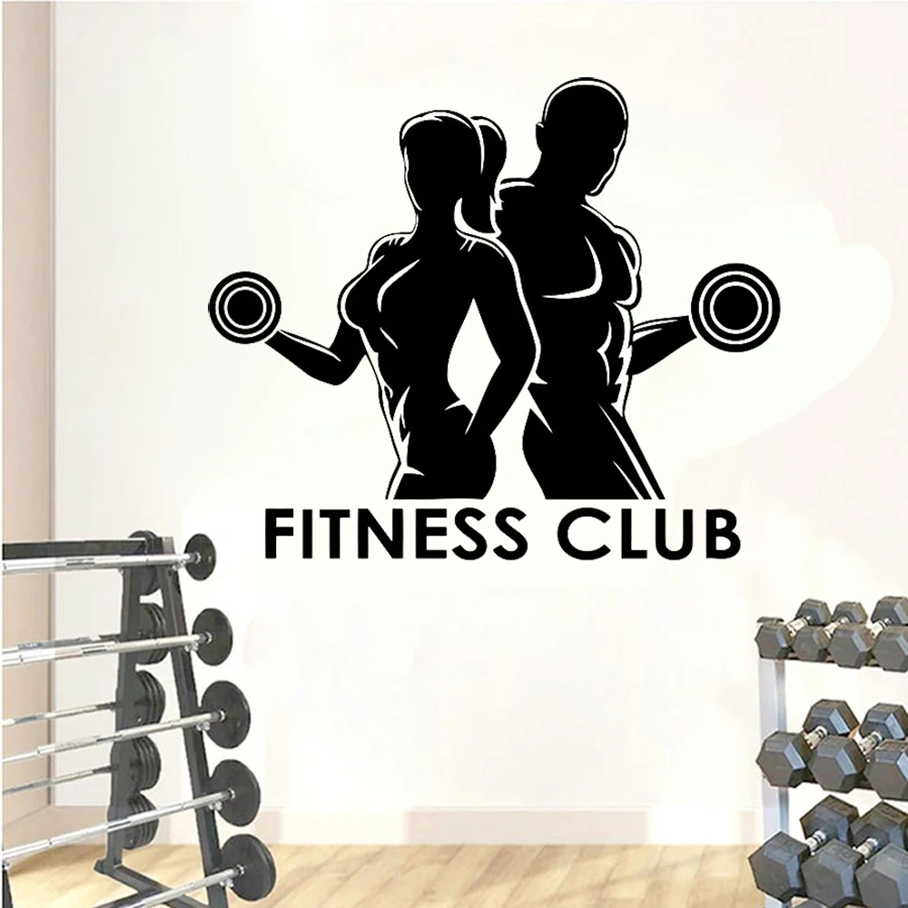 Home Gym Wallpaper - Homem mulher ginásio adesivos de parede