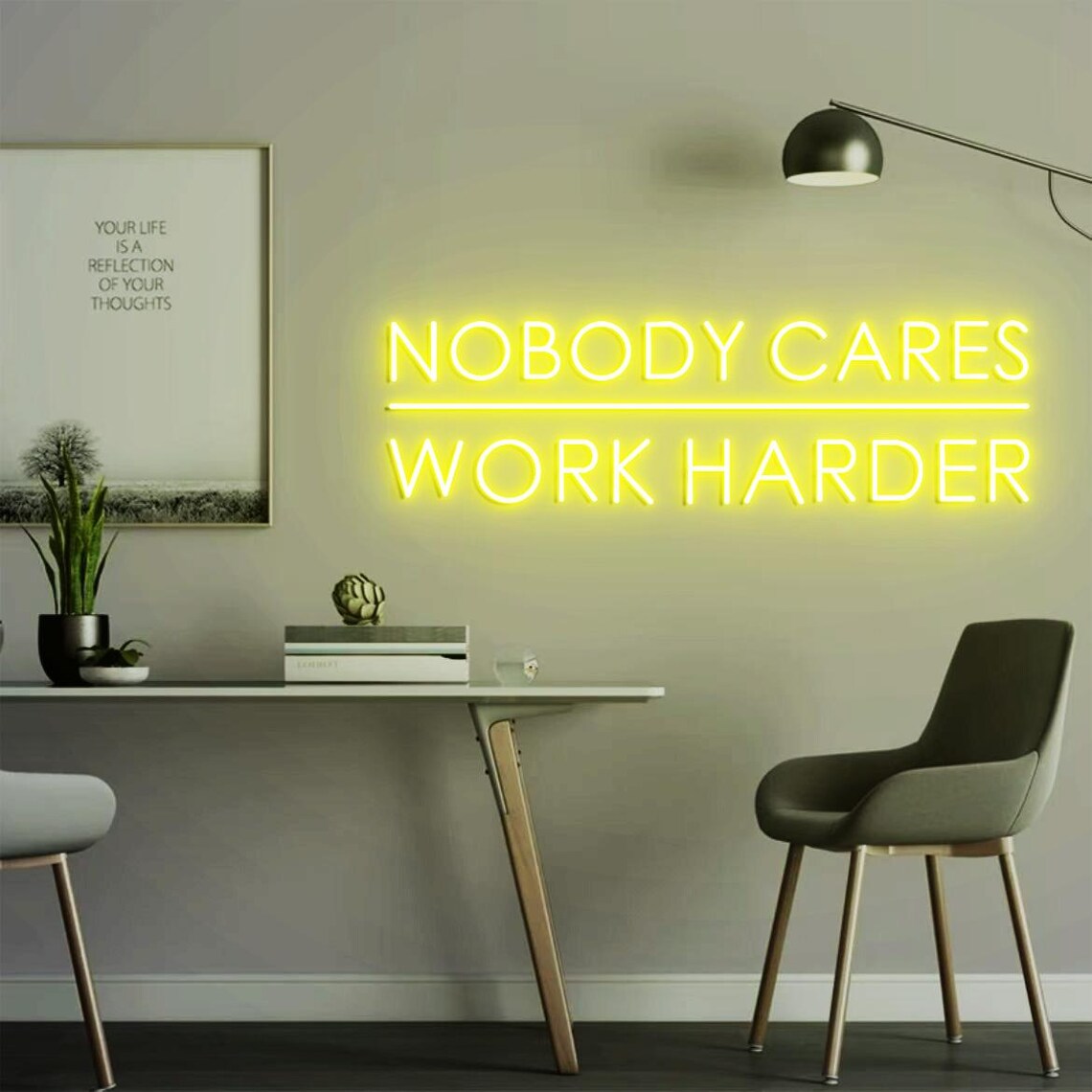Letreiro Neon 'Nobody Cares Wo - Home Gym Outdoor Ideas avaliação e preço