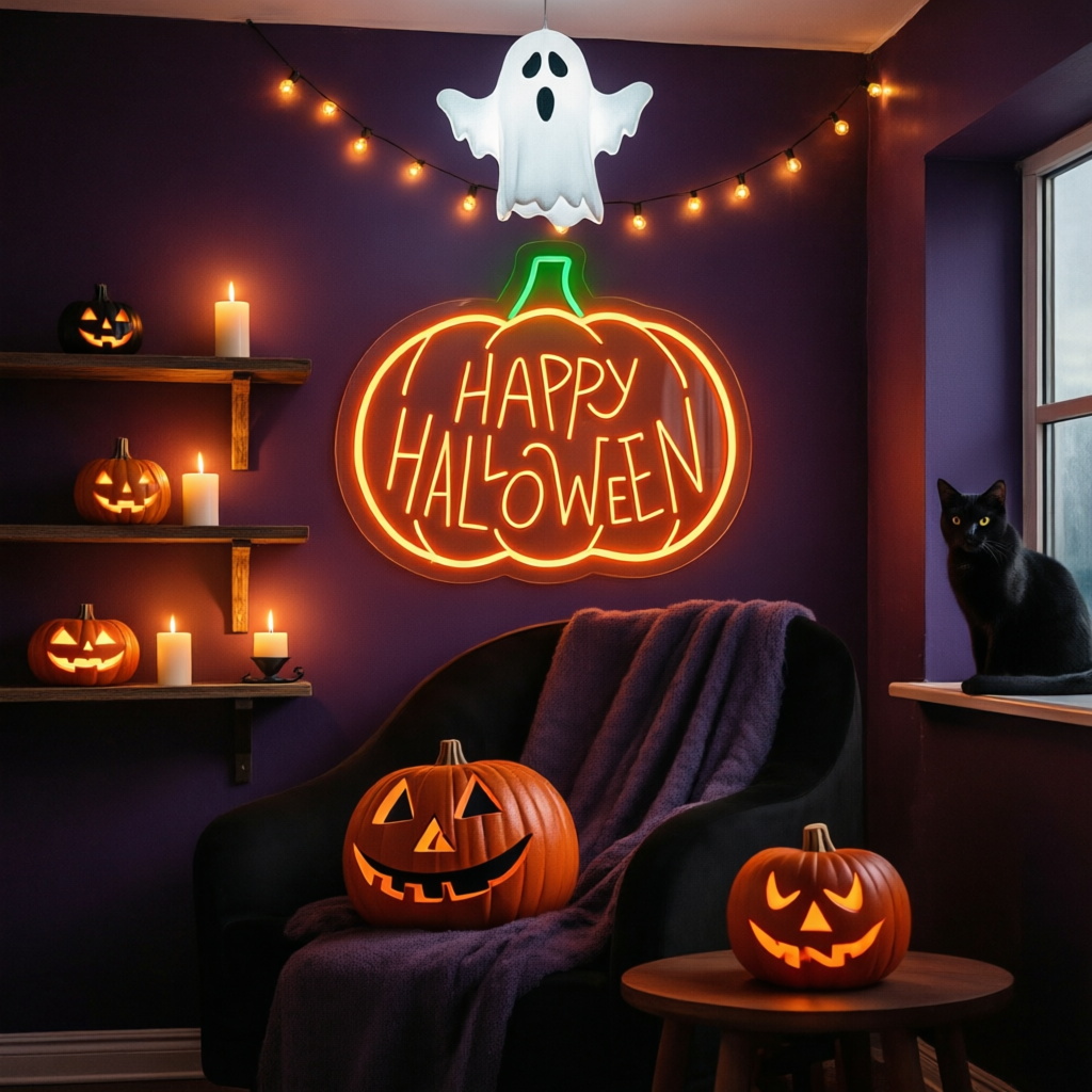 Letreiro Neon de Halloween Per - Home Gym Decor avaliação e preço
