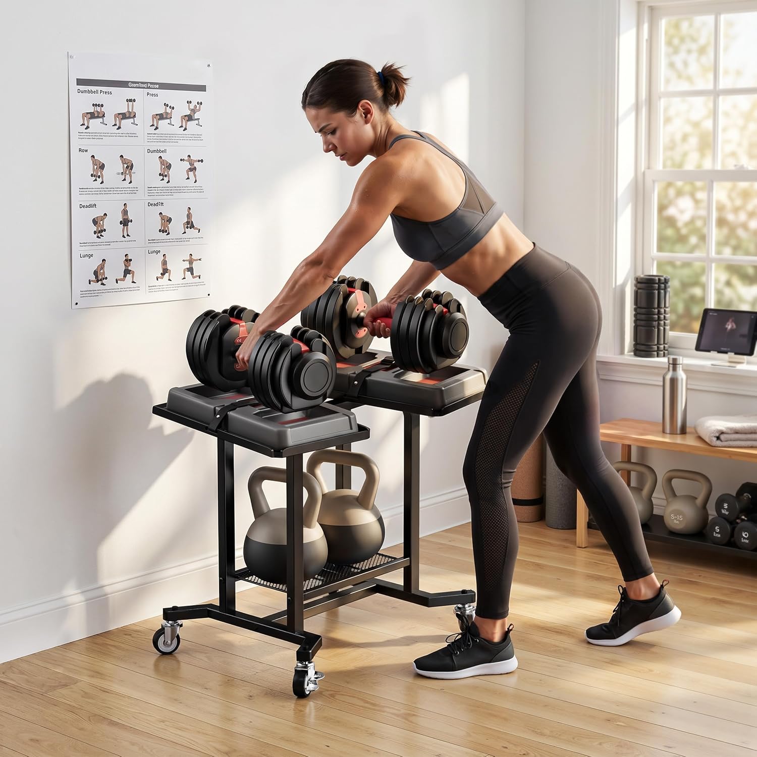 Suporte Ajustável para Haltere - Home Gym Rubber Flooring avaliação e preço
