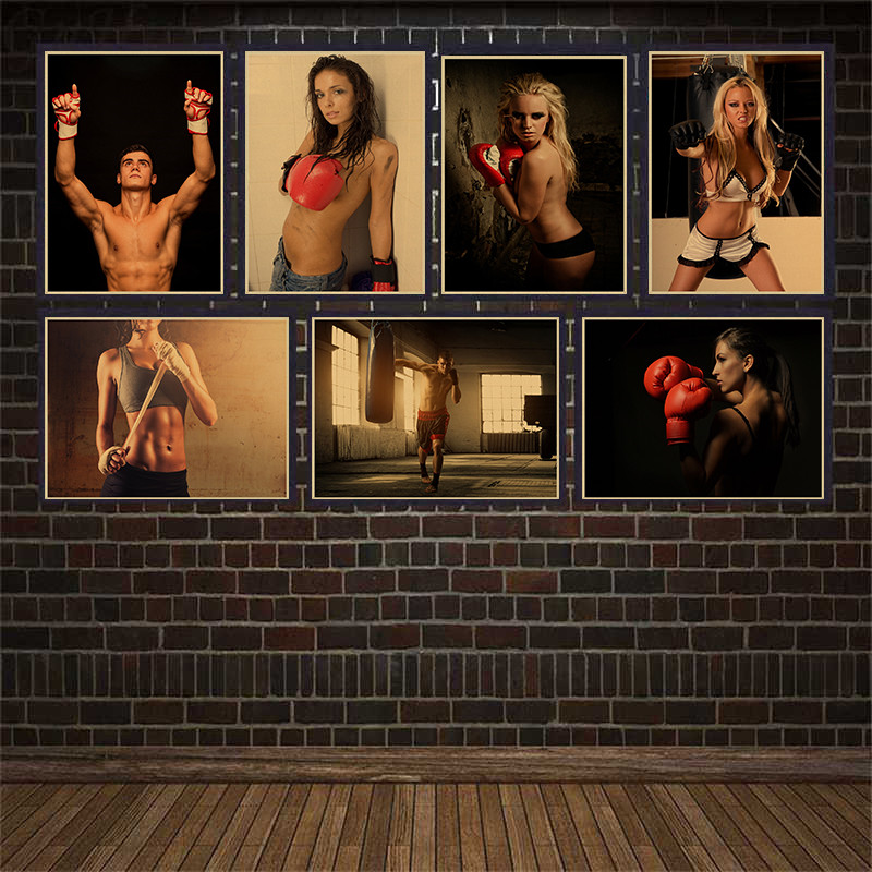 Papel kraft pintura cartaz box - Home Gym Wallpaper avaliação e preço