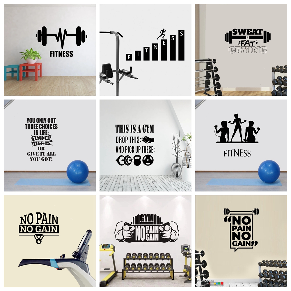 GYM Culture Wall Sticker for K - Home Gym Wallpaper avaliação e preço